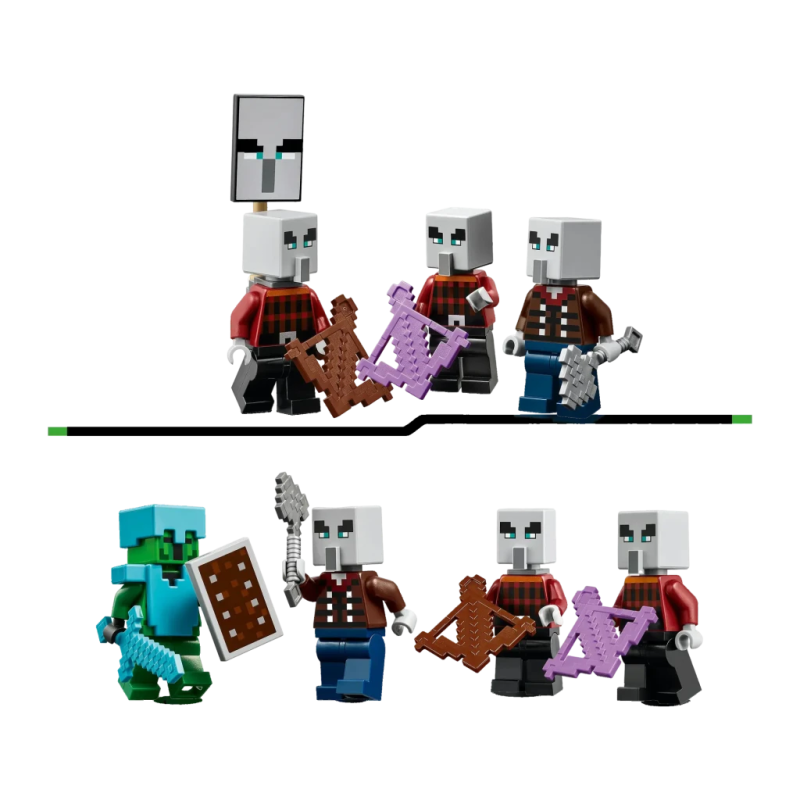 Set LEGO Minecraft 21267 La Patrouille du Désert des Illageois 4 minifigurines 7+ ans