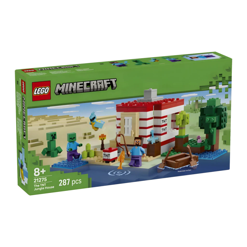 Set de construction LEGO Minecraft 21275 La Maison TNT de la Jungle 287 pièces