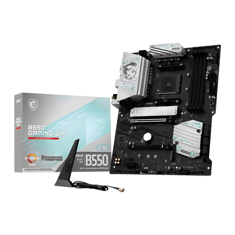 MSI B550 Gaming WiFi AM4 DDR4 ATX WiFi 5 2 emplacements M.2 Carte mère