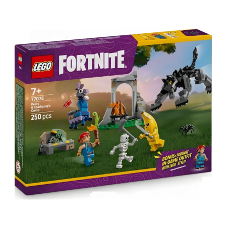 Set de construction LEGO Fortnite Le Campement de Banane et l'Artiste de la Bougie 77075