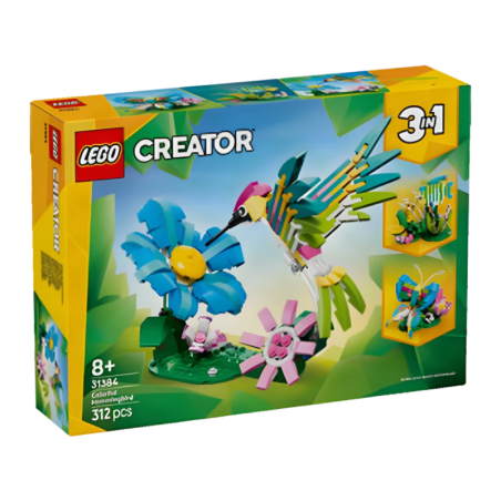 Set de construction LEGO Creator 3 en 1 Wild Animals Colibri Coloré 31384