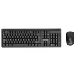 Nilox NXKMWE011 RF 2,4GHz à membrane espagnol Clavier et souris sans fil