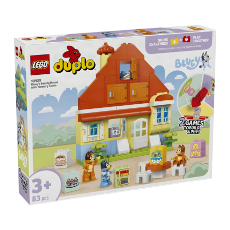 Set LEGO DUPLO 10459 Bluey's Family House with Memory Game 83 pièces 3+ ans