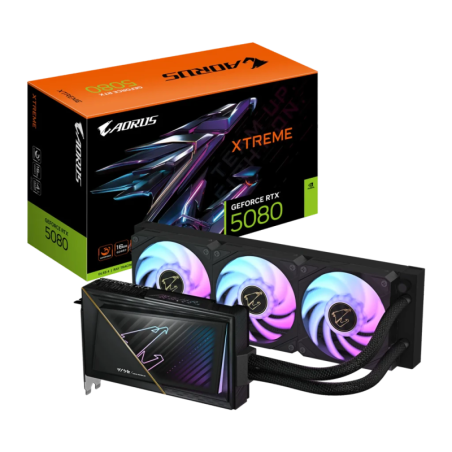 Gigabyte Aorus GeForce RTX 5080 Xtreme Waterforce 16GB GDDR7 3 ventilateurs HDMI 2.1 Carte graphique