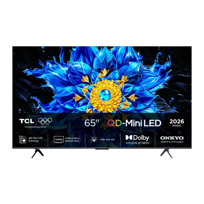 TCL 65P8L 65 pouces 4K QD-Mini LED 144Hz Dolby Vision HDR10+ Google TV