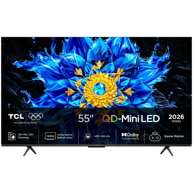 TCL 55P8L 55 pouces 4K QD-Mini LED 144Hz Dolby Vision HDR10+ Google TV