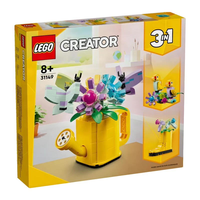 Set LEGO Creator 3 en 1 Fleurs en Arrosoir 31149 420 pièces 8+ ans