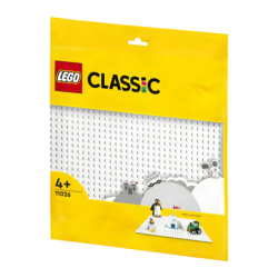 Plaque de base de construction LEGO Classic Base Blanche 11026 4+ ans