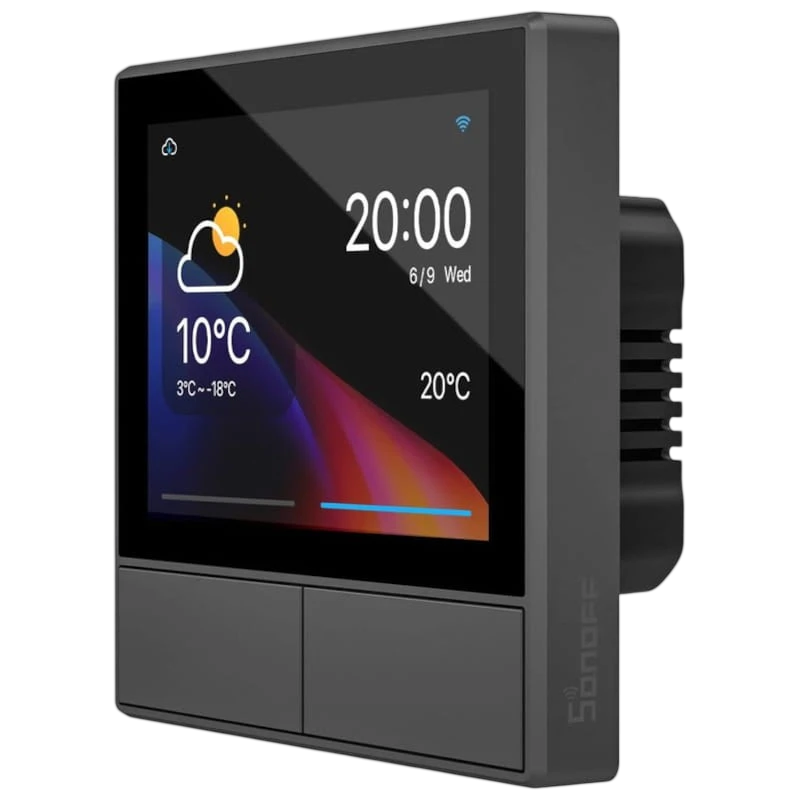 SONOFF NSPanel Noir WiFi Écran intelligent, centre de contrôle, thermostat et capteur d'ambiance
