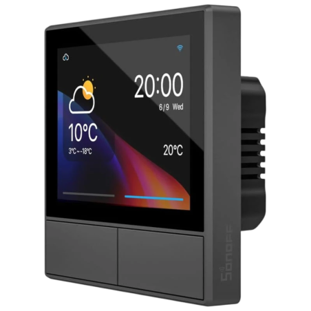 SONOFF NSPanel Noir WiFi Écran intelligent, centre de contrôle, thermostat et capteur d'ambiance