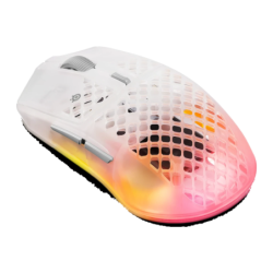 SteelSeries Aerox 3 Wireless Gen 2 Ghost 26000 DPI 6 boutons Bluetooth + 2,4GHz RGB 68 g Souris gaming sans fil