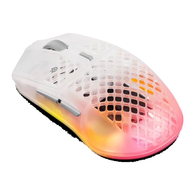 SteelSeries Aerox 3 Wireless Gen 2 Ghost 26000 DPI 6 boutons Bluetooth + 2,4GHz RGB 68 g Souris gaming sans fil