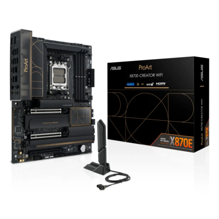ASUS ProArt X870E-Creator WiFi AMD X870E AM5 DDR5 ATX 2,5G Ethernet 4 emplacements M.2 Carte mère