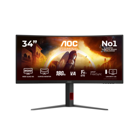 AOC CU34G4 34 pouces 2K Fast VA 180Hz incurvé 1500R Écran