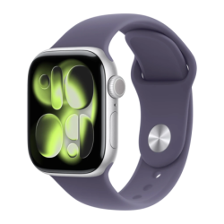 Apple Watch Series 11 GPS 42mm Argent bracelet sport Violet M/L