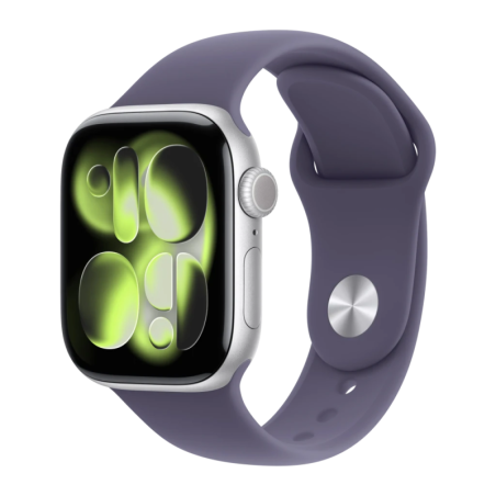 Apple Watch Series 11 GPS 42mm Argent bracelet sport Violet M/L