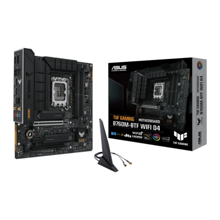ASUS TUF Gaming B760M-BTF WiFi Intel B760 LGA1700 DDR4 mATX 2,5G Ethernet 3 emplacements M.2 Carte mère