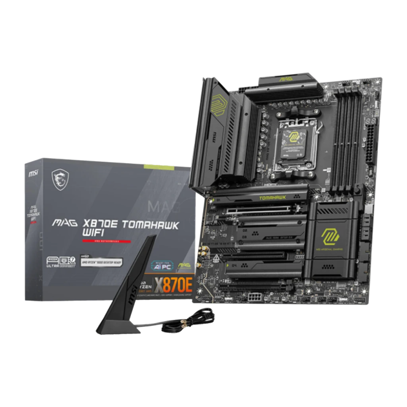 MSI MAG X870E Tomahawk WiFi AMD X870E AM5 DDR5 ATX WiFi 7 4 emplacements M.2 Carte mère