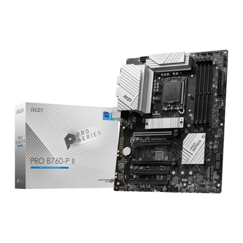 MSI PRO B760-P II Intel B760 LGA1700 DDR5 ATX Sans WiFi 2,5G Ethernet 2 emplacements M.2 Carte mère