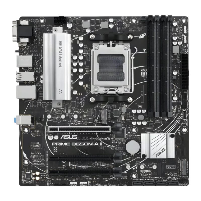 ASUS PRIME B650M-A II CSM AMD B650 AM5 DDR5 Micro ATX 2,5G Ethernet 2 emplacements M.2 Carte mère