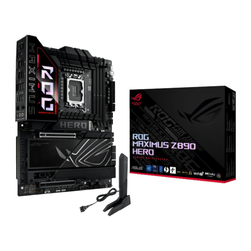 ASUS ROG Maximus Z890 Hero LGA1851 DDR5 ATX WiFi 7 2,5G Ethernet 6 emplacements M.2 Carte mère