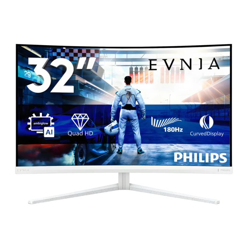 Philips Evnia 32M2C5501/00 32 pouces 2K Fast VA 180Hz incurvé Écran