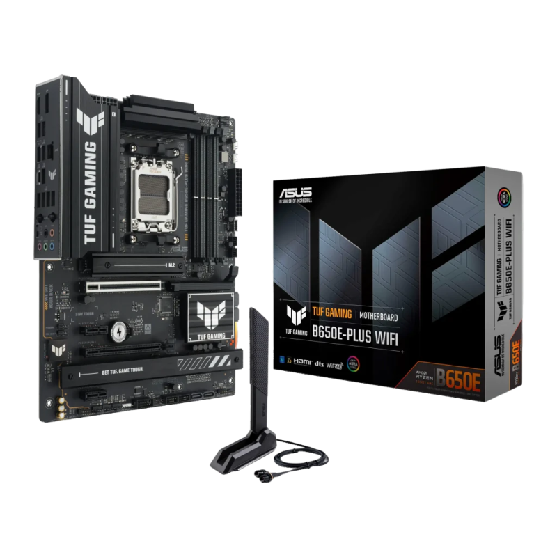 ASUS TUF Gaming B650E-PLUS WiFi AMD B650E AM5 DDR5 ATX 2,5G Ethernet 3 emplacements M.2 Carte mère