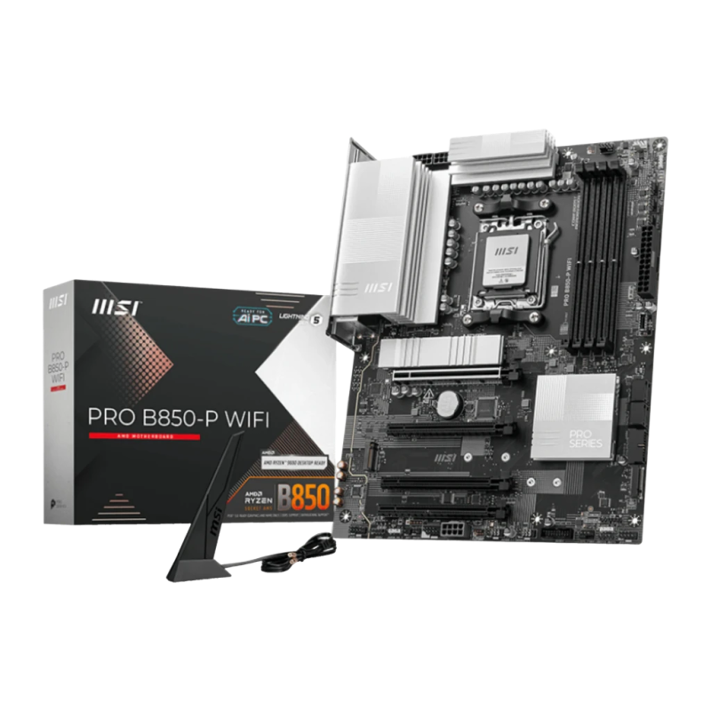 MSI PRO B850-P WiFi AMD B850 AM5 DDR5 ATX WiFi 7 2,5G Ethernet 3 emplacements M.2 Carte mère