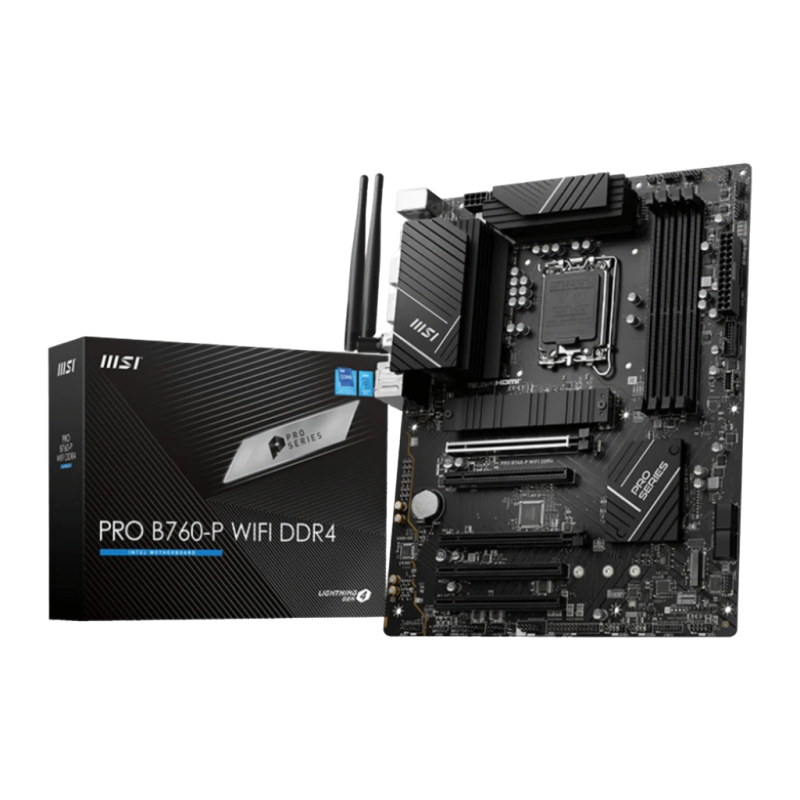 MSI PRO B760-P WiFi DDR4 Intel B760 LGA1700 ATX WiFi 6E 2,5G Ethernet 2 emplacements M.2 Carte mère