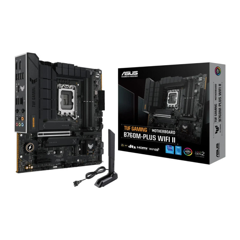 ASUS TUF Gaming B760M-Plus WiFi II B760 LGA1700 DDR5 mATX 2,5G Ethernet 3 emplacements M.2 Carte mère