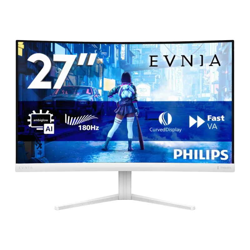 Philips Evnia 27M2C5201L 27 pouces Full HD Fast VA 180Hz incurvé Écran