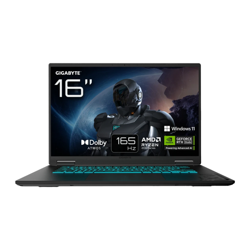 Gigabyte Gaming A16 16GB/1TB SSD 16 pouces IPS AMD Ryzen 7 260 RTX 5060 8GB GDDR7 Windows 11 Home WUXGA 165Hz Portable