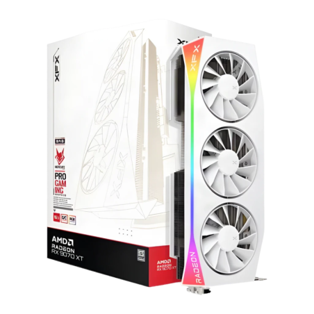 XFX Radeon RX 9070 XT Mercury OC RGB 16GB GDDR6 3 ventilateurs HDMI 2.1 3 DisplayPort Carte graphique