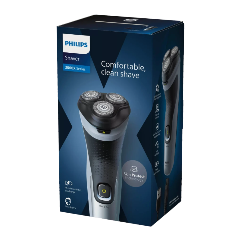 Philips Shaver Series 3000X X3063/00 SkinProtect Rasoir électrique