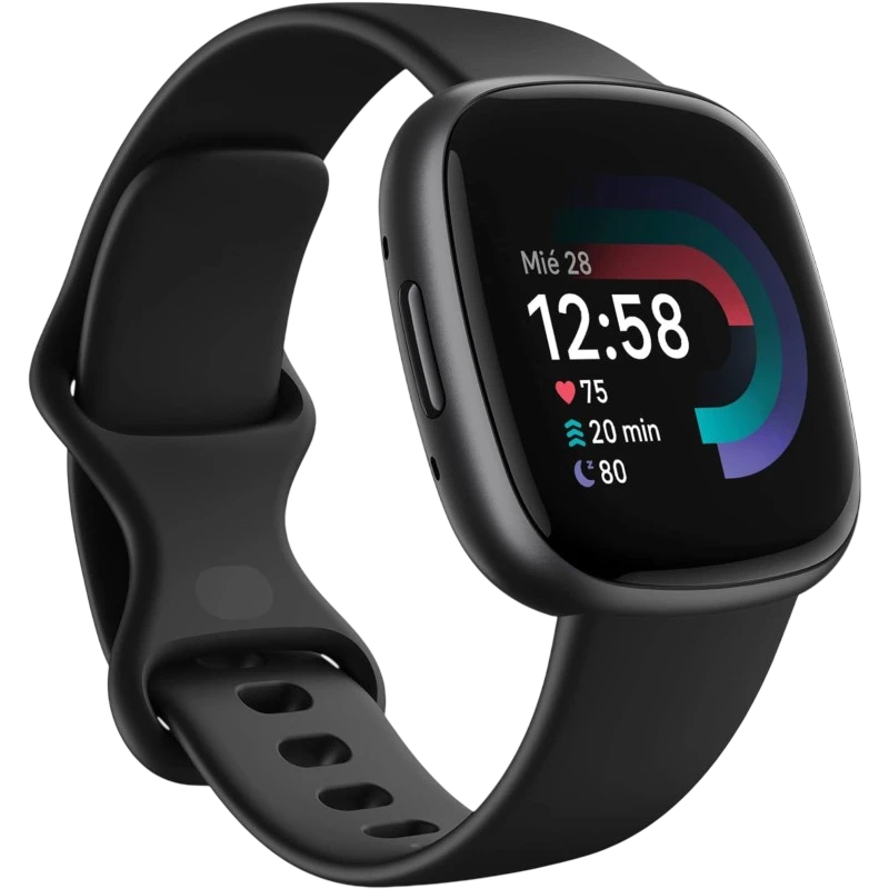 Fitbit Versa 4 Noir AMOLED GPS NFC 6 jours +40 sports 5ATM Smartwatch