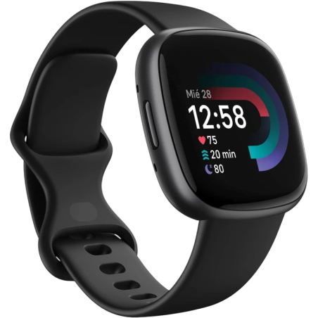 Fitbit Versa 4 Noir AMOLED GPS NFC 6 jours +40 sports 5ATM Smartwatch