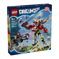 Set de construction LEGO DREAMZzz 71497 Tiger-Mech de Cooper et Hot Rod de Zero
