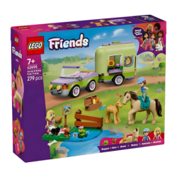 Set de Construction LEGO Friends 42695 Cheval, Poulain et Remorque