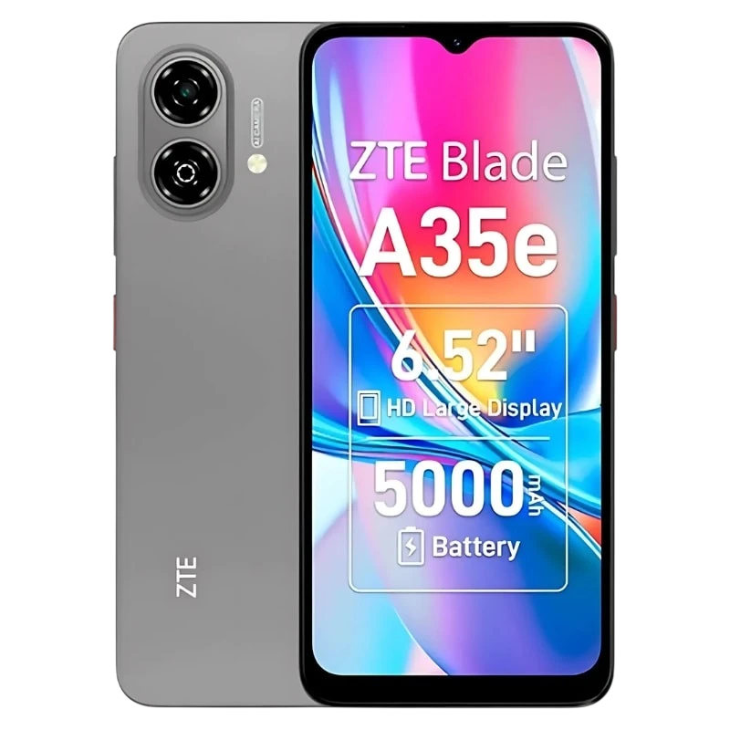 ZTE Blade A35e 2GB/64GB Gris 6,52 pouces IPS 90Hz 8MP 5000mAh
