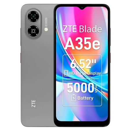 ZTE Blade A35e 2GB/64GB Gris 6,52 pouces IPS 90Hz 8MP 5000mAh