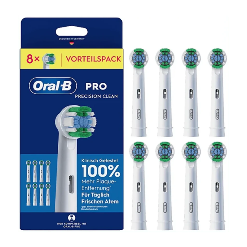 Têtes de Remplacement Oral-B Pro Precision Clean Pack 8 unités