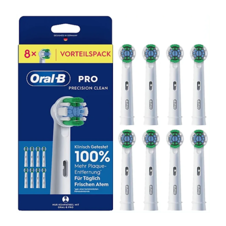 Têtes de Remplacement Oral-B Pro Precision Clean Pack 8 unités