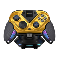 EasySMX Dune 8K Or 2,4 GHz PC/Switch/Android/iOS vibration gyroscope 1200mAh RGB Manette de jeu sans fil