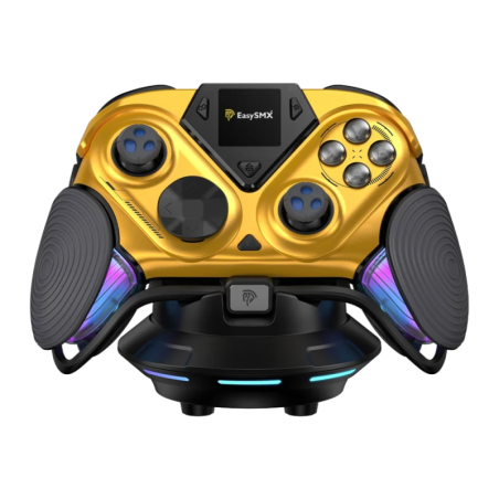 EasySMX Dune 8K Or 2,4 GHz PC/Switch/Android/iOS vibration gyroscope 1200mAh RGB Manette de jeu sans fil