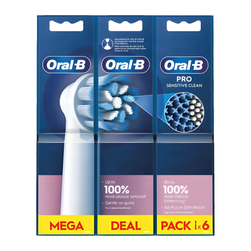 Tête de Remplacement Oral-B Sensitive Clean Pack 6