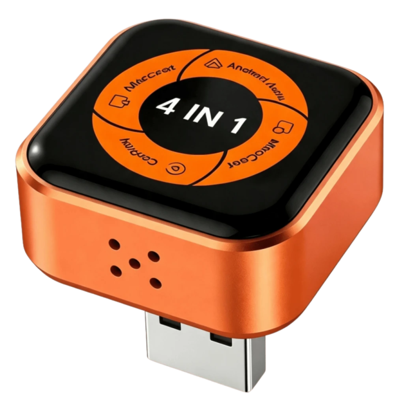 Carlinkit Mini Ultra 6 Orange - Adaptateur sans fil CarPlay/Android Auto