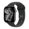 Apple Watch Series 11 GPS 46mm Noir Jais bracelet sport M/L