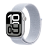 Apple Watch Series 10 GPS 42mm Argent bracelet Boucle Sport Bleu