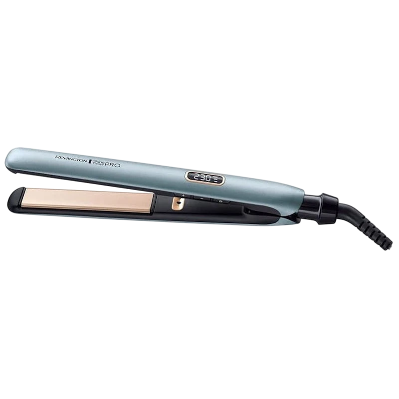 Remington Shine Therapy Pro Noir/Bleu 54W ionique 9 températures Lisseur