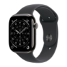 Apple Watch Series 11 GPS + Cellular 46mm Titane Ardoise bracelet sport Noir M/L